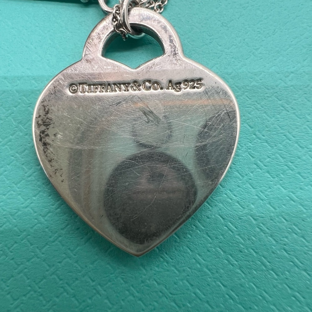 🔴DEAL OF THE MONTH🔴2 Authentic TIFFANY &Co Silver Heart Pendents Necklaces🔴 - Picture 6 of 14